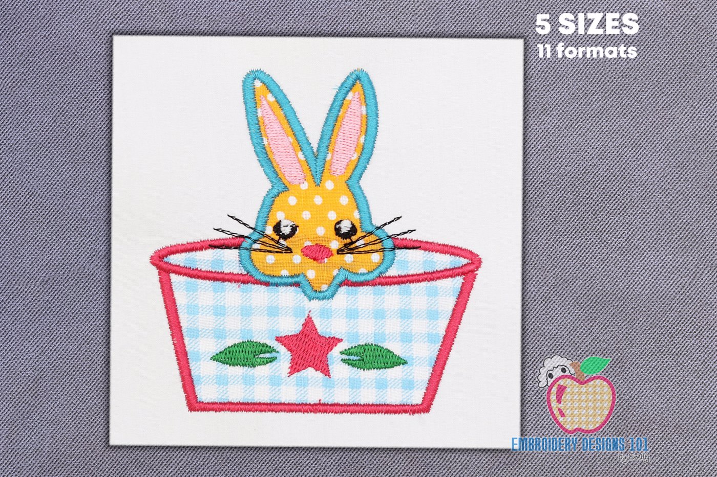 Funny Easter Bunny Applique for Kids