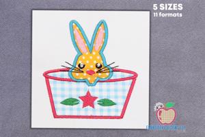 Funny Easter Bunny Applique for Kids