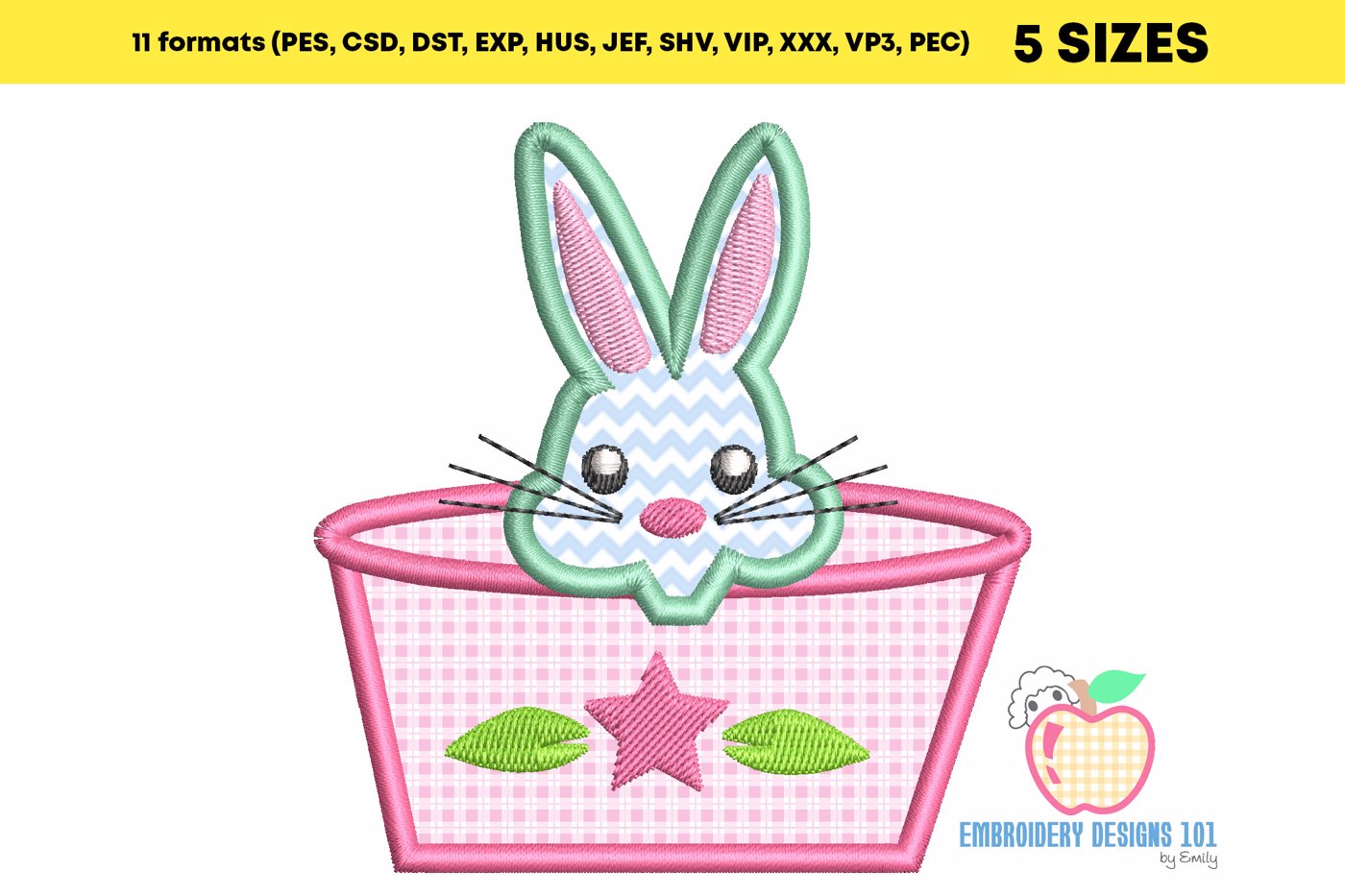 Funny Easter Bunny Applique for Kids