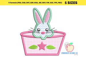 Funny Easter Bunny Applique for Kids