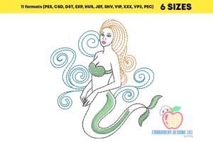 Sketch Of The Mermaid Made With Design Quick Stitch