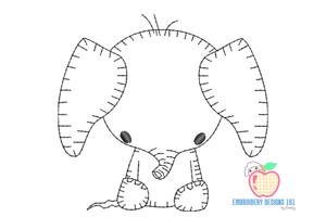 Baby Elephant Sitting Quick Design