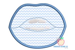 Lips Outline Applique Design