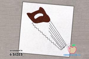 Hand Saw Blade Sketch Embroidery