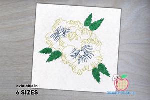 Beautiful Pansy Flower Quick Stitch