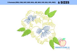 Beautiful Pansy Flower Quick Stitch