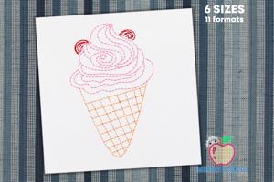 Single ice cream cone Running Line