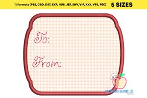 Tag Card For The Wishing Applique Design