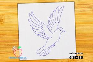 Dove in Flight Running Line