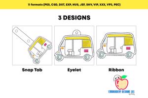 Auto Rickshaw ITH Keyfob Design