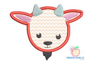 Baby Goat Face Applique Pattern