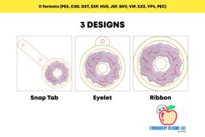 Donuts ITH Snaptab Keyfob Design