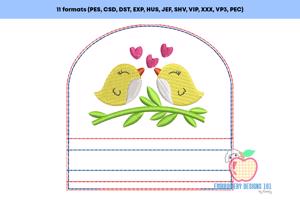 Love Birds Zipper Bag 4x4 ITH