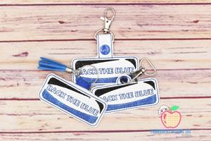 Back The Blue ITH Snaptab Keyfob Design