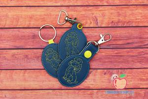 Poodle DOG ITH KeyFob Snaptab