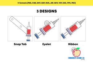 Syringe In The Hoop Keyfob