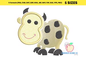 Cute Cow Applique