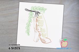 Fresh Brown Tamarindus Line Art