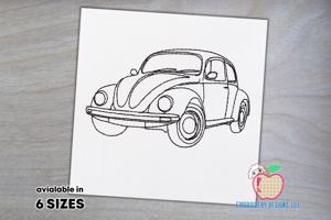 A Grey Color Vintage Car Quick Design