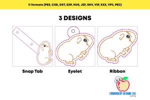 Guinea Pig Joe ITH Key Fob Pattern