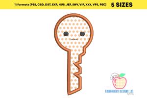 Key To Open Is Made As The Cartoon Applique Design