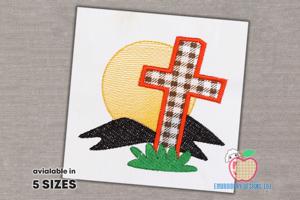 Easter Cross At Sunset Applique