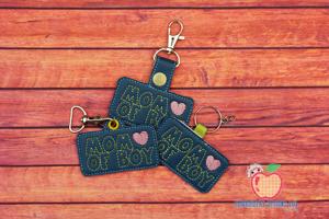 Mom of Boy Keyfob Keychain ITH