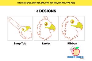 Head of an Eagle ITH KeyFob Snaptab