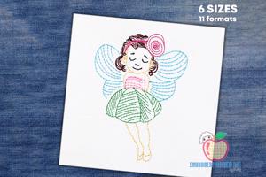 Cute Ballerina Girl Bean Stitch