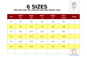 Cute Ballerina Girl Bean Stitch