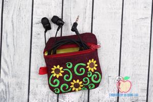 Sunflower ITH Zipper Bag 4x4