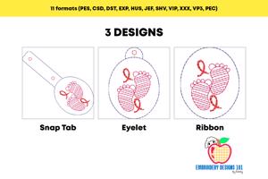 Infant Pregnancy Loss Awareness ITH Keyfob Design