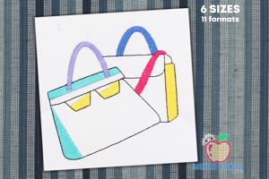 Two Bags With Different Colors Quick Stitch