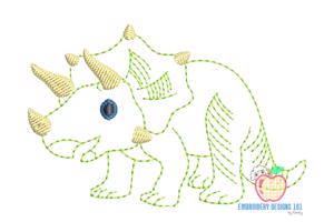 Triceratops Dinosaur Quick Stitch