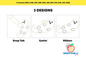 Northern River Otter ITH Keyfob Design