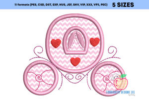 Princess Carriage Applique For kids