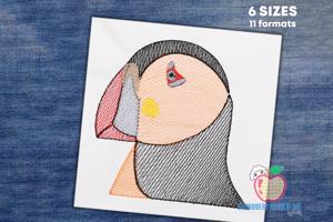 Puffin Face Quick Stitch