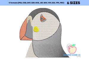 Puffin Face Quick Stitch