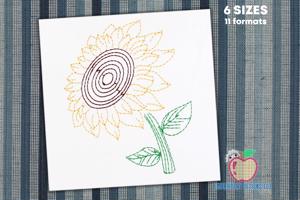 Sunflowers in the garden Running Line