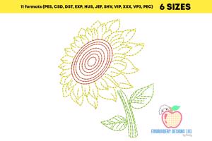 Sunflowers in the garden Running Line