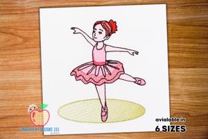 Ballet Girl Performing Quick Stitch