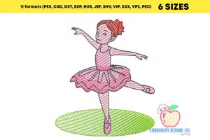 Ballet Girl Performing Quick Stitch