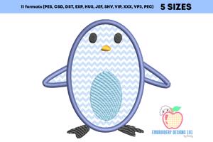 Little Penguin Embroidery Applique Designs