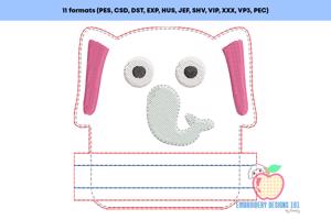 Baby Elephant In The Hoop Zipper Bag 4x4