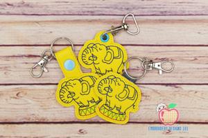 Dumbo the Circus Elephant ITH Keyfob Design