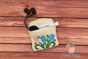 Tulip Flowers ITH Zipper Bag 4x4