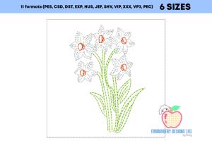 Amaryllis Single Stitch Pattern Quick Design
