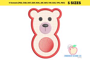 Bear Design Woodland Animal Applique Pattern