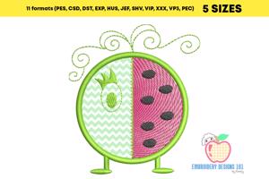 Cartoon Cutted water melon applique