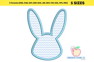 Easter Bunny Frame Applique Design